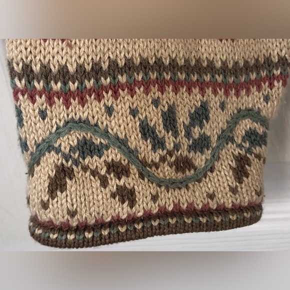 Vtg Nomadic Traders Zip Front Cardigan Floral Leaf Pattern Cotton Size Large - Picture 4 of 5